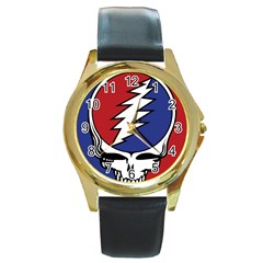 Grateful Dead Round Gold Metal Watch