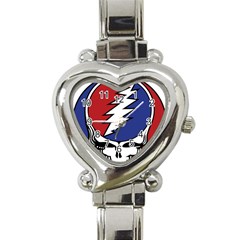 Grateful Dead Heart Italian Charm Watch by Mog4mog4