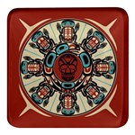 Grateful Dead Pacific Northwest Square Glass Fridge Magnet (4 pack) Front