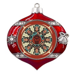 Grateful Dead Pacific Northwest Metal Snowflake And Bell Red Ornament by Mog4mog4