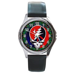 Grateful Dead Pattern Round Metal Watch by Mog4mog4