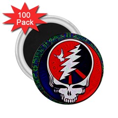 Grateful Dead Pattern 2 25  Magnets (100 Pack)  by Mog4mog4