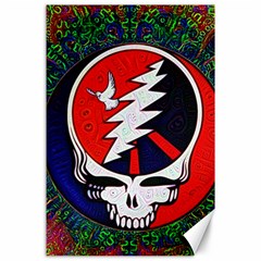 Grateful Dead Pattern Canvas 24  X 36  by Mog4mog4