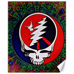 Grateful Dead Pattern Canvas 11  X 14  by Mog4mog4