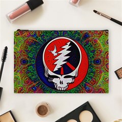 Grateful Dead Pattern Cosmetic Bag (large) by Mog4mog4