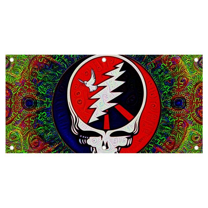 Grateful Dead Pattern Banner and Sign 4  x 2 