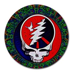 Grateful Dead Pattern Round Mousepad by Mog4mog4