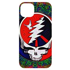 Grateful Dead Pattern Iphone 14 Plus Black Uv Print Case