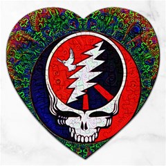 Grateful Dead Pattern Jigsaw Puzzle (heart)