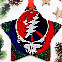 Grateful Dead Pattern Star Ornament (two Sides)