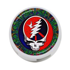 Grateful Dead Pattern 4-port Usb Hub (two Sides) by Mog4mog4