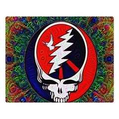 Grateful Dead Pattern Premium Plush Fleece Blanket (large) by Mog4mog4