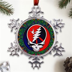 Grateful Dead Pattern Metal Large Snowflake Ornament