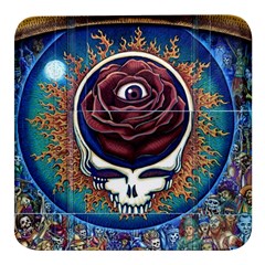 Grateful Dead Ahead Of Their Time Square Glass Fridge Magnet (4 Pack) by Mog4mog4