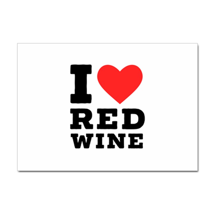 I love red wine Sticker A4 (10 pack)