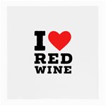 I love red wine Medium Glasses Cloth (2 Sides) Front