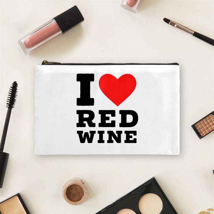 I love red wine Cosmetic Bag (Medium)