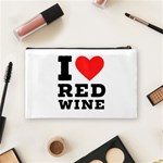 I love red wine Cosmetic Bag (Medium) Back