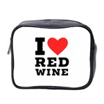 I love red wine Mini Toiletries Bag (Two Sides) Front