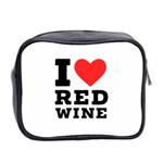 I love red wine Mini Toiletries Bag (Two Sides) Back