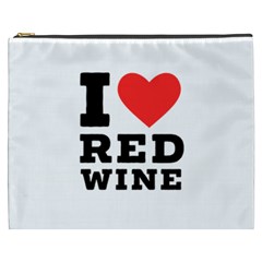 I Love Red Wine Cosmetic Bag (xxxl) by ilovewhateva