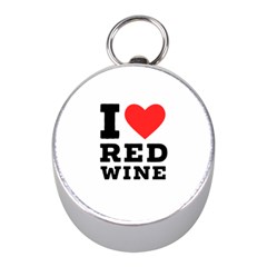 I Love Red Wine Mini Silver Compasses by ilovewhateva