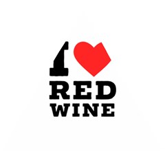 I Love Red Wine Wooden Puzzle Triangle by ilovewhateva