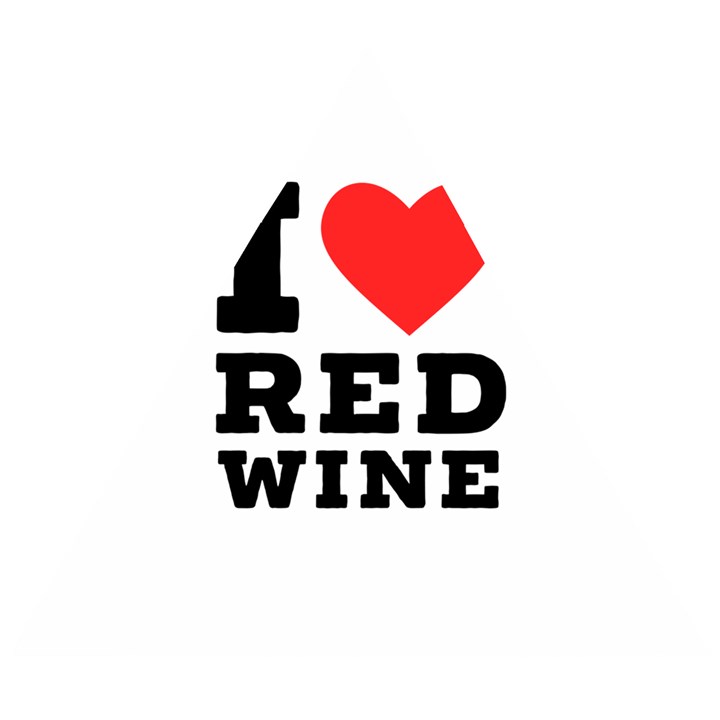 I love red wine Wooden Puzzle Triangle