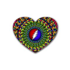 Grateful Dead Rubber Heart Coaster (4 Pack)