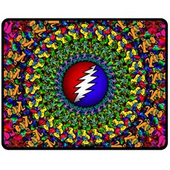 Grateful Dead Two Sides Fleece Blanket (medium) by Mog4mog4