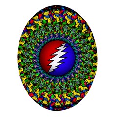 Grateful Dead Oval Glass Fridge Magnet (4 Pack)