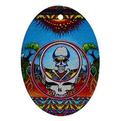 Grateful Dead Wallpapers Oval Ornament (two Sides) by Mog4mog4