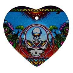 Grateful Dead Wallpapers Heart Ornament (two Sides) by Mog4mog4