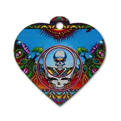 Grateful Dead Wallpapers Dog Tag Heart (two Sides) by Mog4mog4