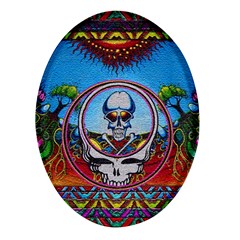 Grateful Dead Wallpapers Oval Glass Fridge Magnet (4 Pack)