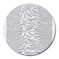 Joy Division Unknown Pleasures Post Punk Round Mousepad by Mog4mog4