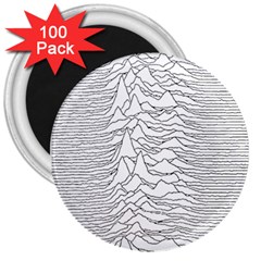 Joy Division Unknown Pleasures Post Punk 3  Magnets (100 Pack) by Mog4mog4