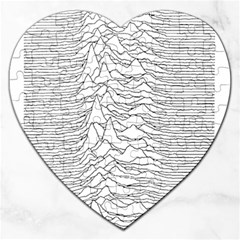 Joy Division Unknown Pleasures Post Punk Jigsaw Puzzle (heart) by Mog4mog4