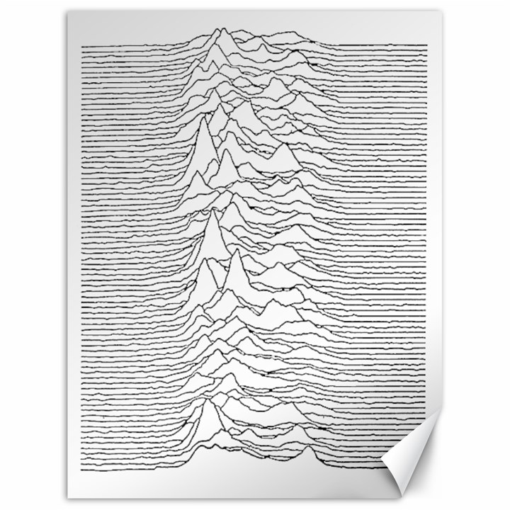 Joy Division Unknown Pleasures Post Punk Canvas 18  x 24 