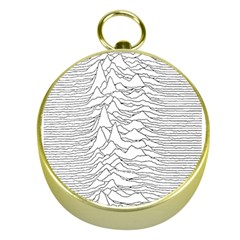 Joy Division Unknown Pleasures Post Punk Gold Compasses by Mog4mog4