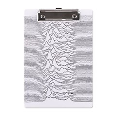 Joy Division Unknown Pleasures Post Punk A5 Acrylic Clipboard by Mog4mog4