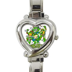 Teenage Mutant Ninja Turtles Heart Italian Charm Watch by Mog4mog4