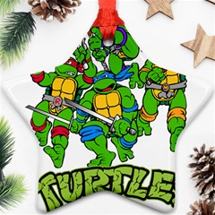 Teenage Mutant Ninja Turtles Star Ornament (two Sides) by Mog4mog4