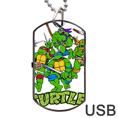 Teenage Mutant Ninja Turtles Dog Tag Usb Flash (one Side) by Mog4mog4