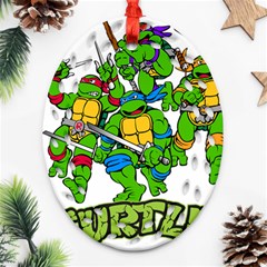 Teenage Mutant Ninja Turtles Ornament (oval Filigree) by Mog4mog4