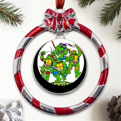 Teenage Mutant Ninja Turtles Metal Red Ribbon Round Ornament