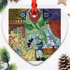 Beauty Stained Glass Ornament (heart)