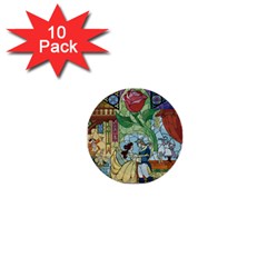 Beauty Stained Glass 1  Mini Buttons (10 Pack)  by Mog4mog4