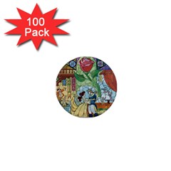 Beauty Stained Glass 1  Mini Magnets (100 Pack)  by Mog4mog4