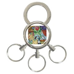 Beauty Stained Glass 3-ring Key Chain by Mog4mog4